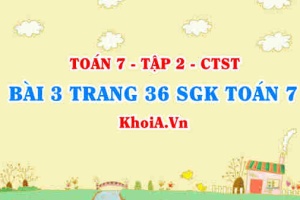 Bài 3 trang 36 SGK Toán 7 tập 2 Chân trời sáng tạo